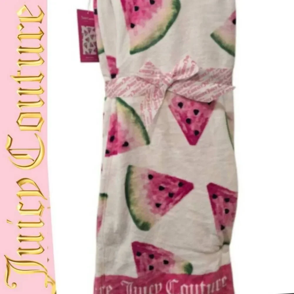 Juicy Couture Logo Watermelon Plush‎ Throw Blanket